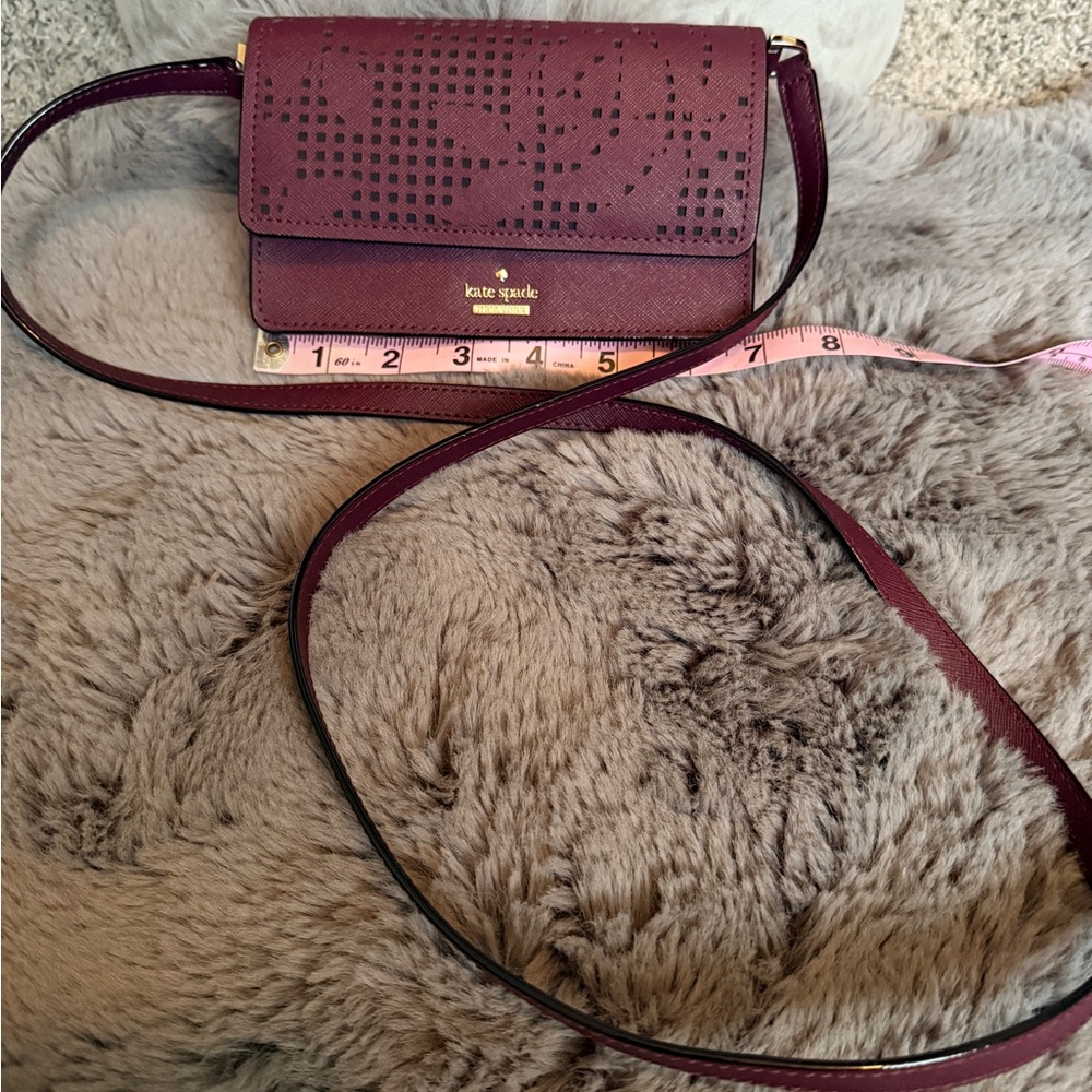 Kate Spade Burgundy Leather Crossbody Bag